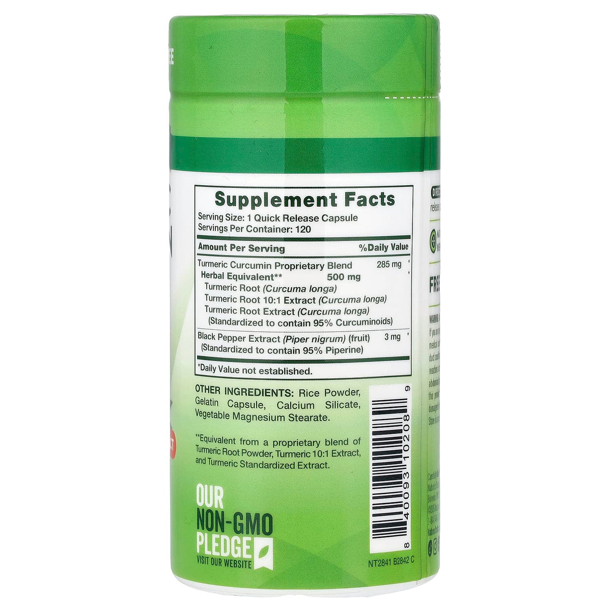 Nature's Truth Turmeric Curcumin Complex, Black Pepper Extract, 120 Capsules - view 2