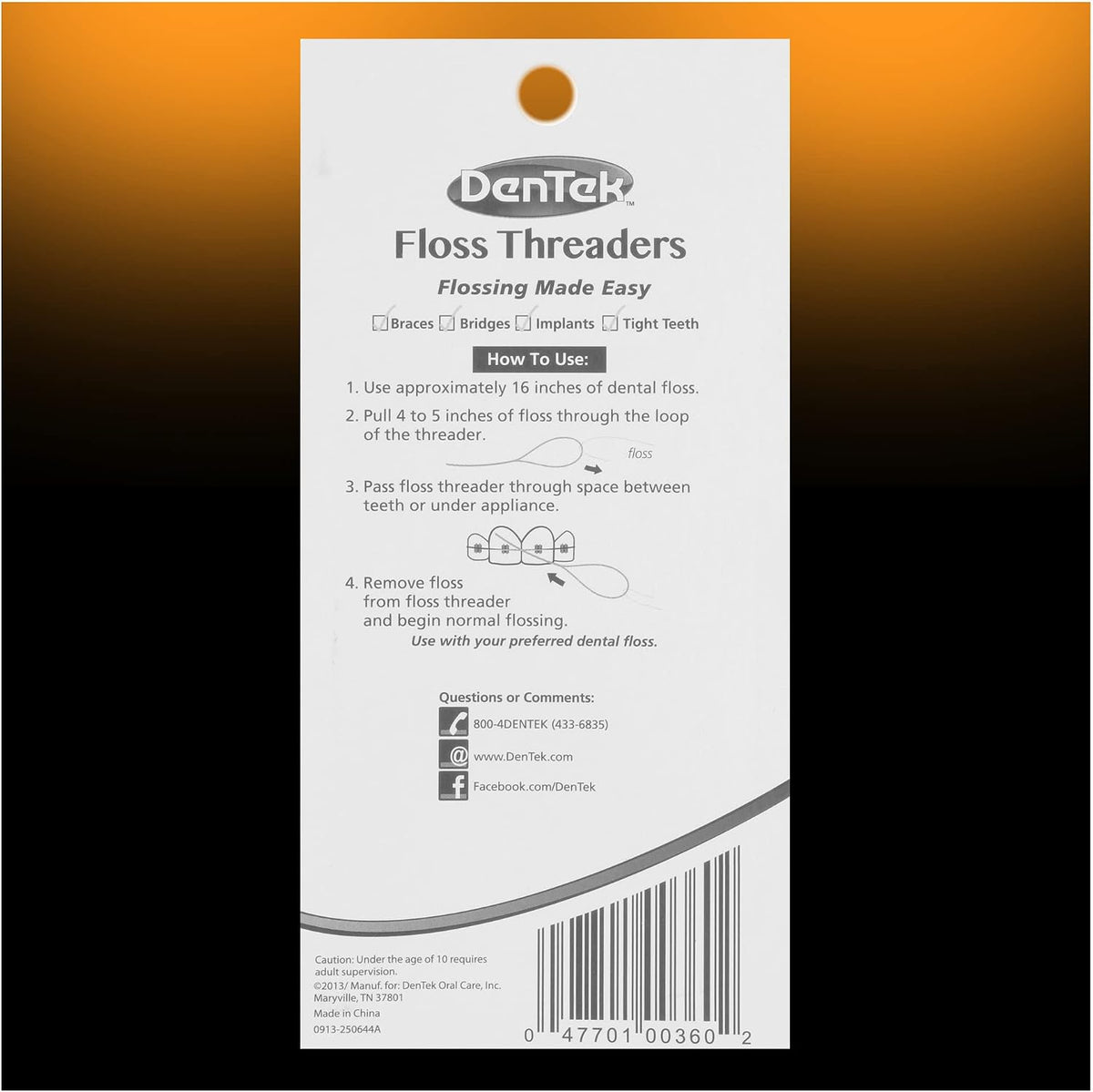 DenTek Floss Threaders for Braces, Bridges & Implants, 50 Count - view 6