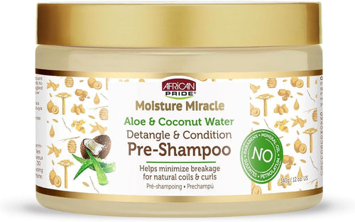 African Pride Moisture Miracle Aloe & Coconut Water Pre-Shampoo 12 oz
