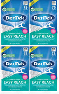 DenTek Complete Clean Easy Reach Floss Picks Mint, 75 Count, Pack of 4