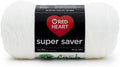 Red Heart Super Saver Acrylic Yarn, White, Worsted Weight - Single Skein