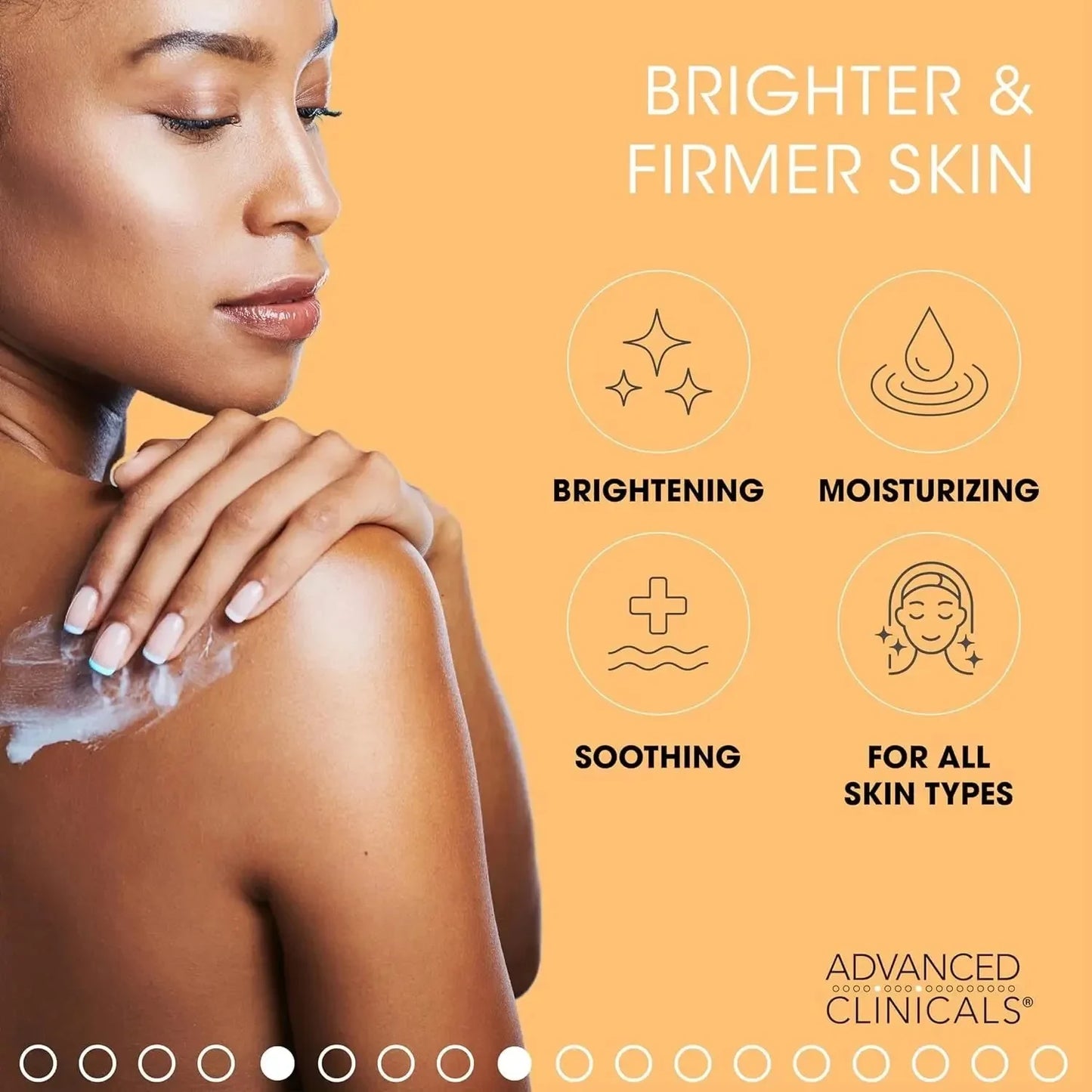 Advanced Clinicals Vitamin C Face & Body Cream Moisturizing Skin Care Lotion, anti Aging Vitamin C Skincare Moisturizer for Body, Face, Age Spots, Wrinkles, & Sun Damaged Skin, Large 16Oz (2-Pack) - USA in UK