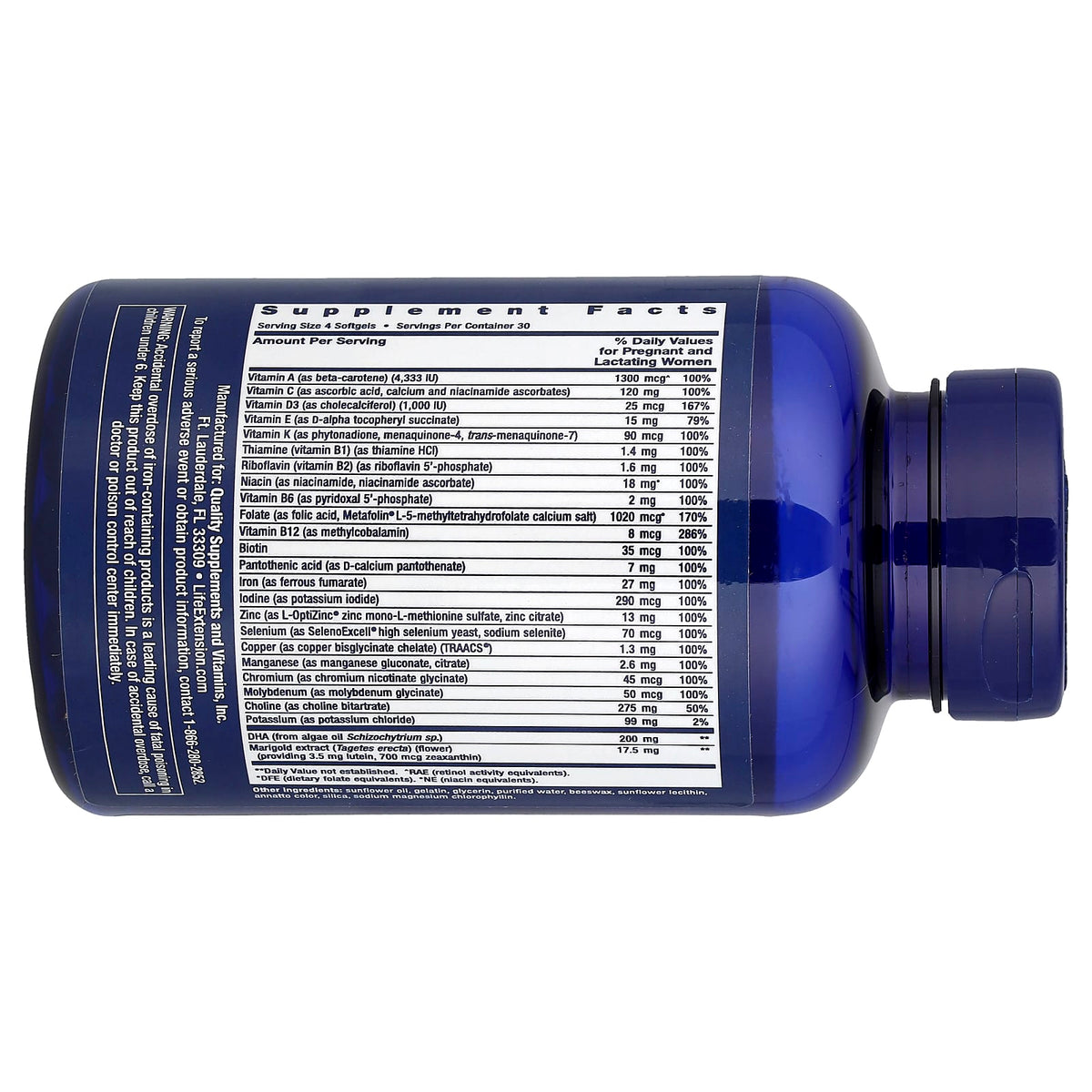 Life Extension Prenatal Advantage, 120 Easy-To-Swallow Softgels - view 2