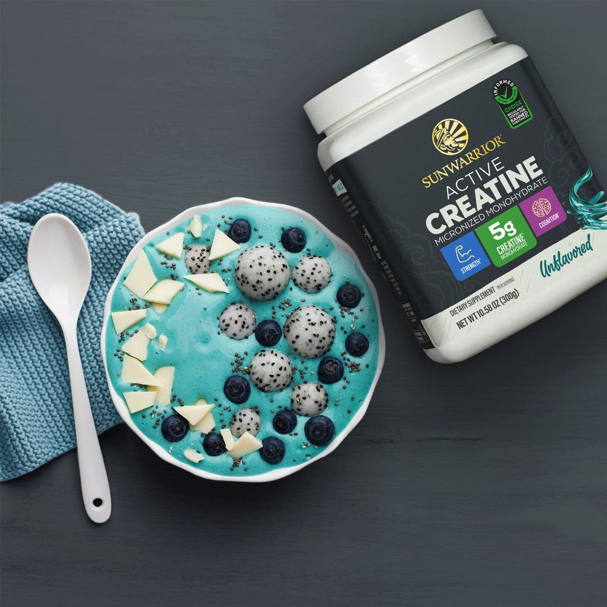 Sunwarrior Active Creatine Monohydrate Unflavoured, 300 g (10.58 oz) - view 6
