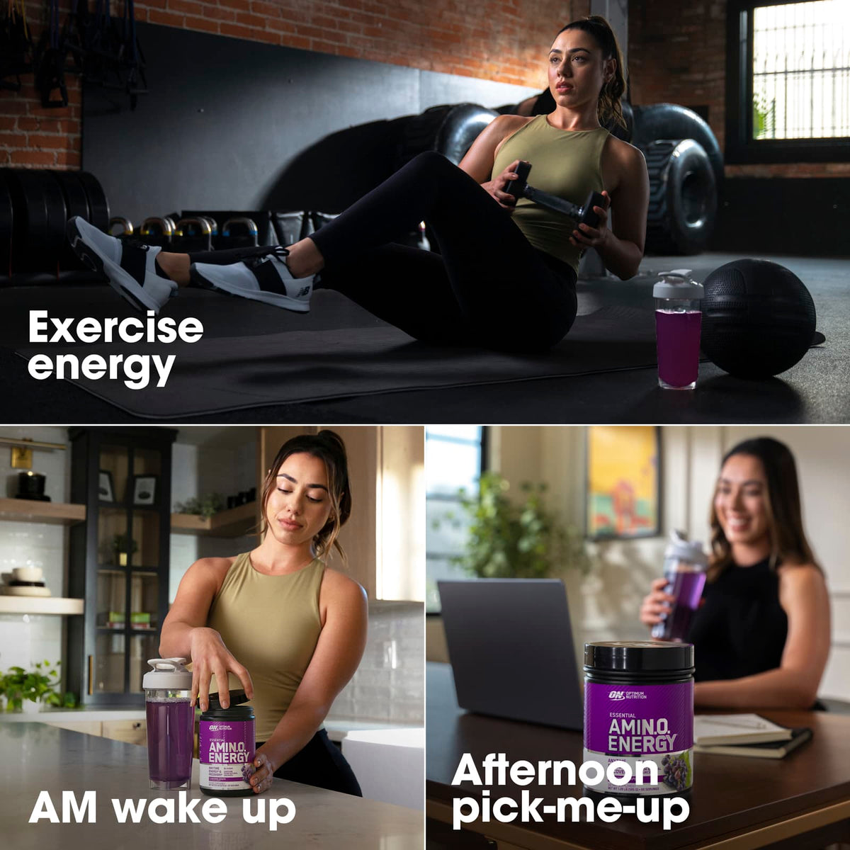 Optimum Nutrition Essential Amin.O. Energy, Concord Grape, 585 g (1.29 lb) - view 6