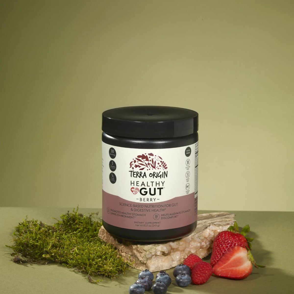 Terra Origin Healthy Gut Powder, Berry, 243 g (8.57 oz) - view 5