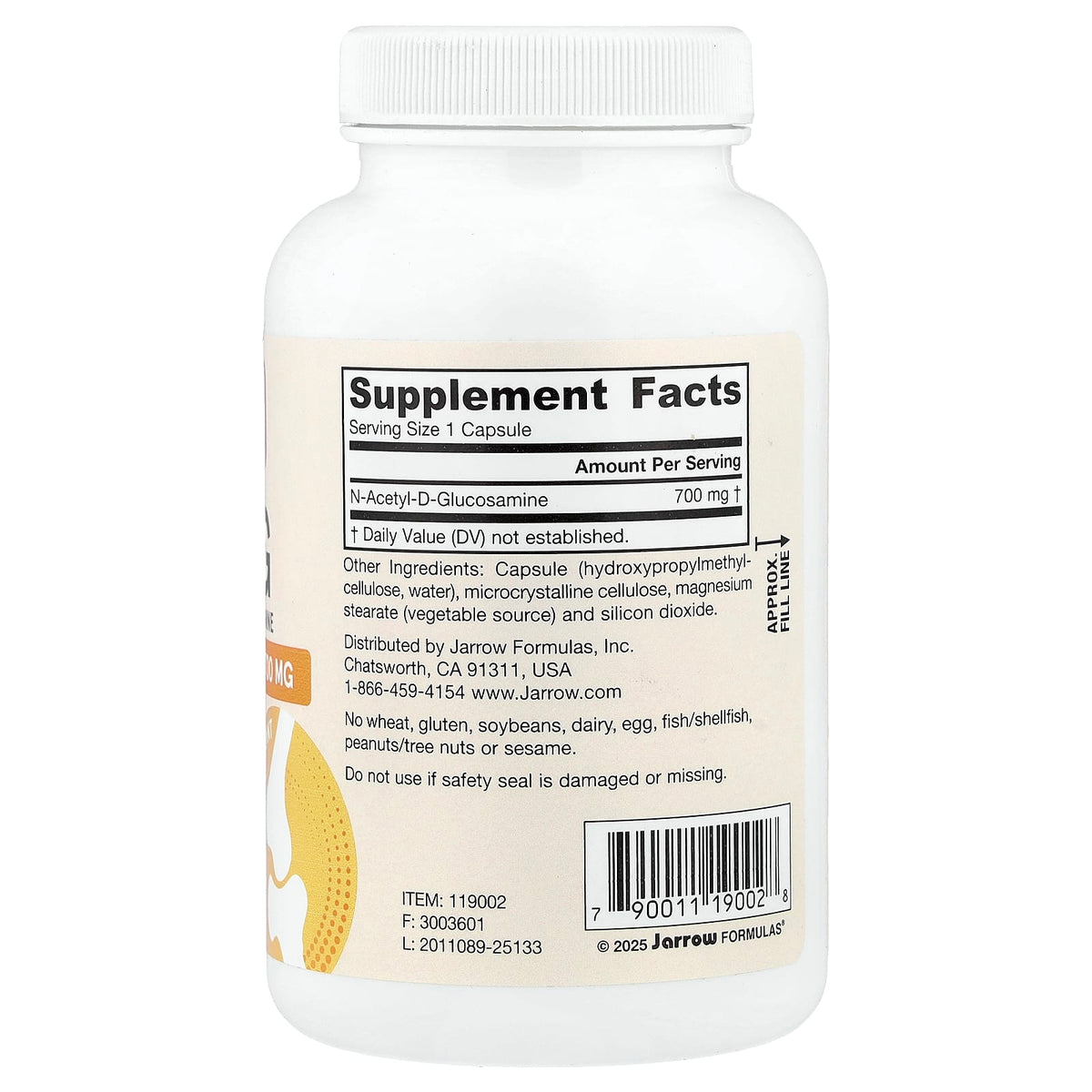 Jarrow Formulas N-A-G 700 mg, 120 Veggie Capsules - view 2