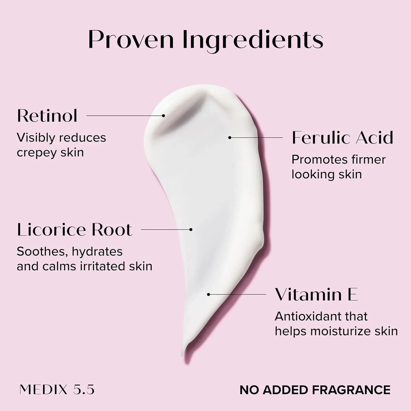 MEDIX Fragrance Free Firming Retinol Body Lotion + Collagen Peptides Cream 2Pc Skin Care Set | Crepey Skin Treatment | anti Aging Body Cream & Face Moisturizer for Crepe Skin, Cellulite, & Wrinkles - USA in UK