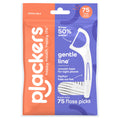 Plackers Gentle Line Floss Picks, Fresh Mint, 75 Count