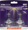 SYLVANIA 9003 XtraVision Halogen Headlight Bulb, Pack of 2