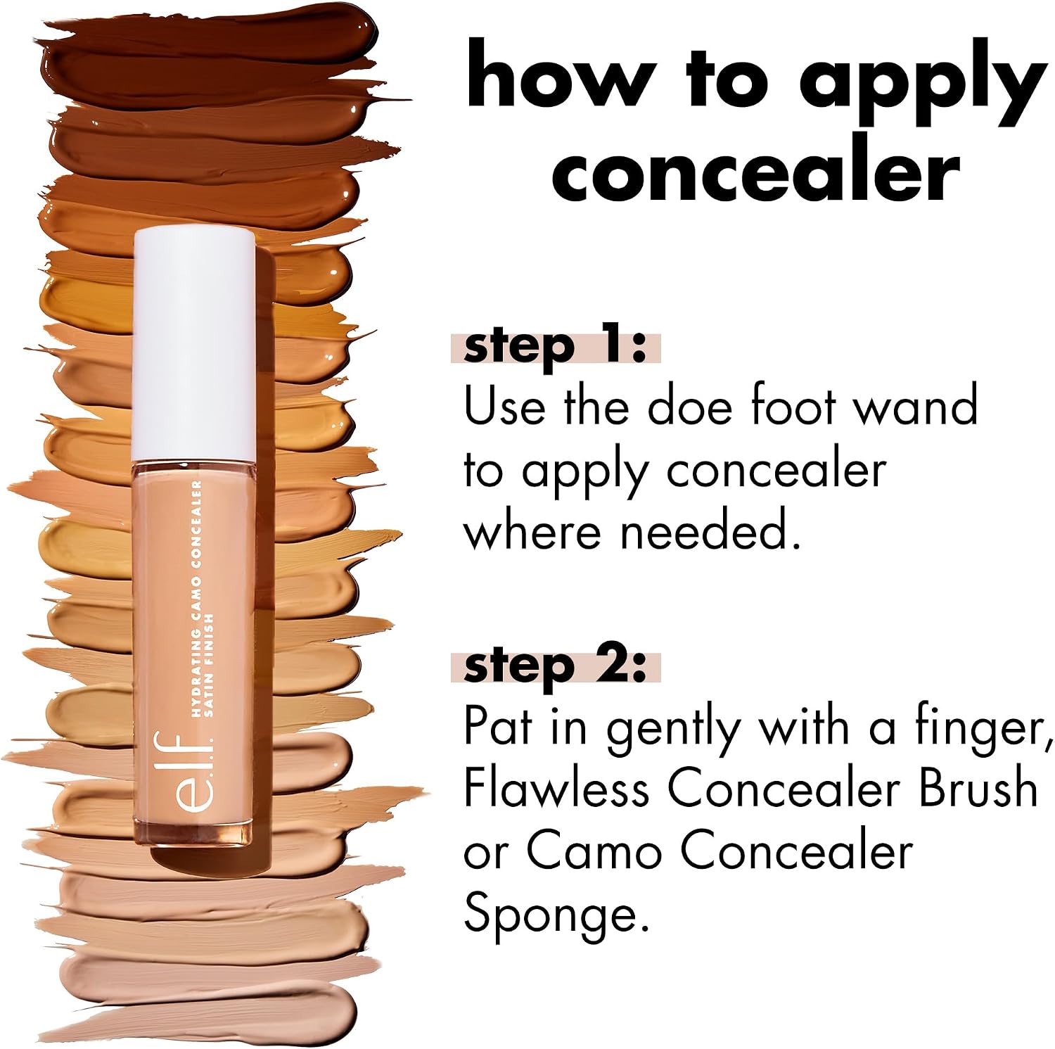 e.l.f. Hydrating Camo Concealer - Light Peach, 0.203 fl oz (6 ml) - view 6