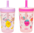 Zak Designs Kelso Toddler Cups 15 oz, 2-Pack, Sweet Berry and Lemon Zest