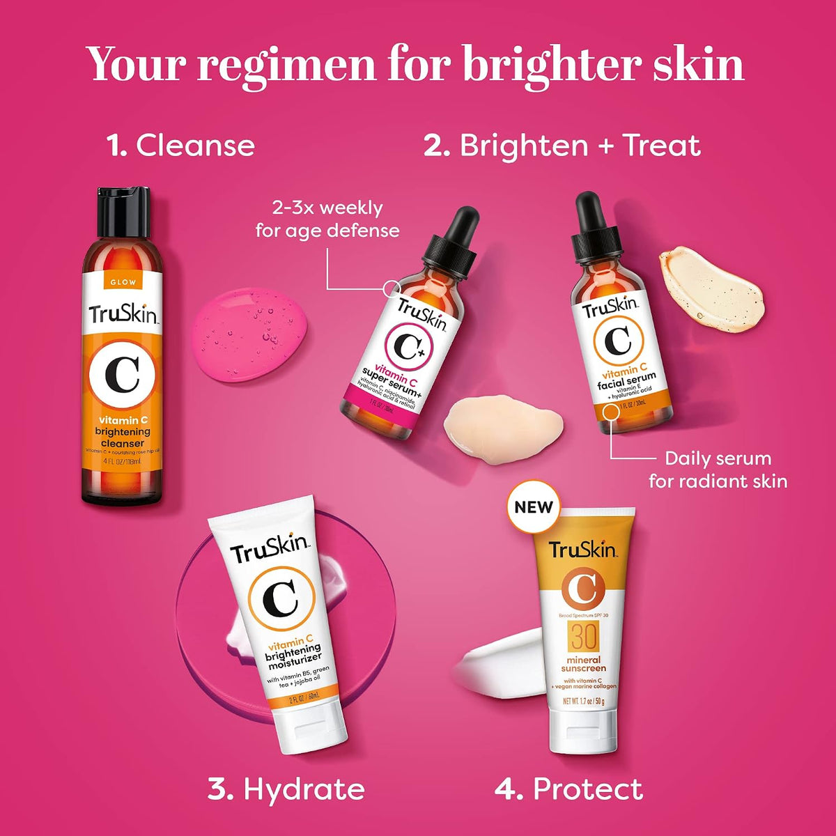 TruSkin Vitamin C+ Face Serum with Retinol & Niacinamide, 30 ml (1 fl oz) - view 6