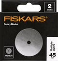 Fiskars 45 mm Titanium Rotary Cutter Replacement Blades, Pack of 2