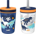 Zak Designs Kelso Toddler Cups, 450 ml (15 oz), DinoRoar, Pack of 2