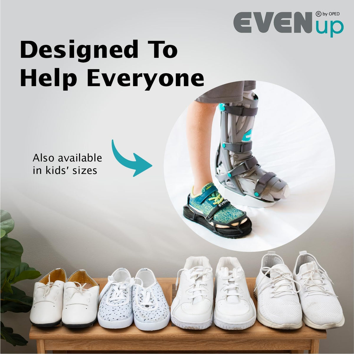 EVENup Shoe Lift for Walking Boot, Adult Size Medium - view 6
