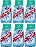 Colgate 2-in-1 Whitening Toothpaste and Mouthwash Icy Blast 130 g (4.6 oz), Pack of 6