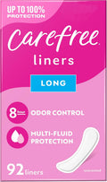 Carefree Acti-Fresh Long Unscented Pantiliners, 92 Count