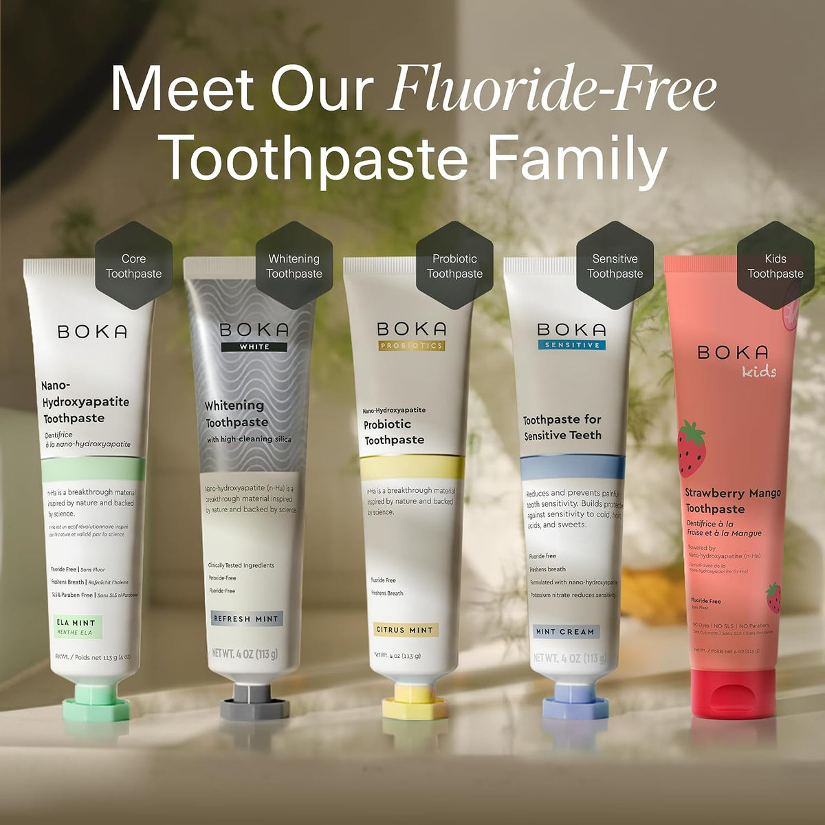 Boka Nano Hydroxyapatite Toothpaste, Fluoride Free, 4 oz - view 6