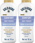 Gold Bond Comfort Talc-Free Body Powder, Aloe & Chamomile, 283 g (10 oz), Pack of 2