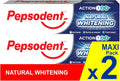 Pepsodent Natural Whitening Fluoride and Calcium Toothpaste 75 ml (2.5 fl oz), Pack of 2