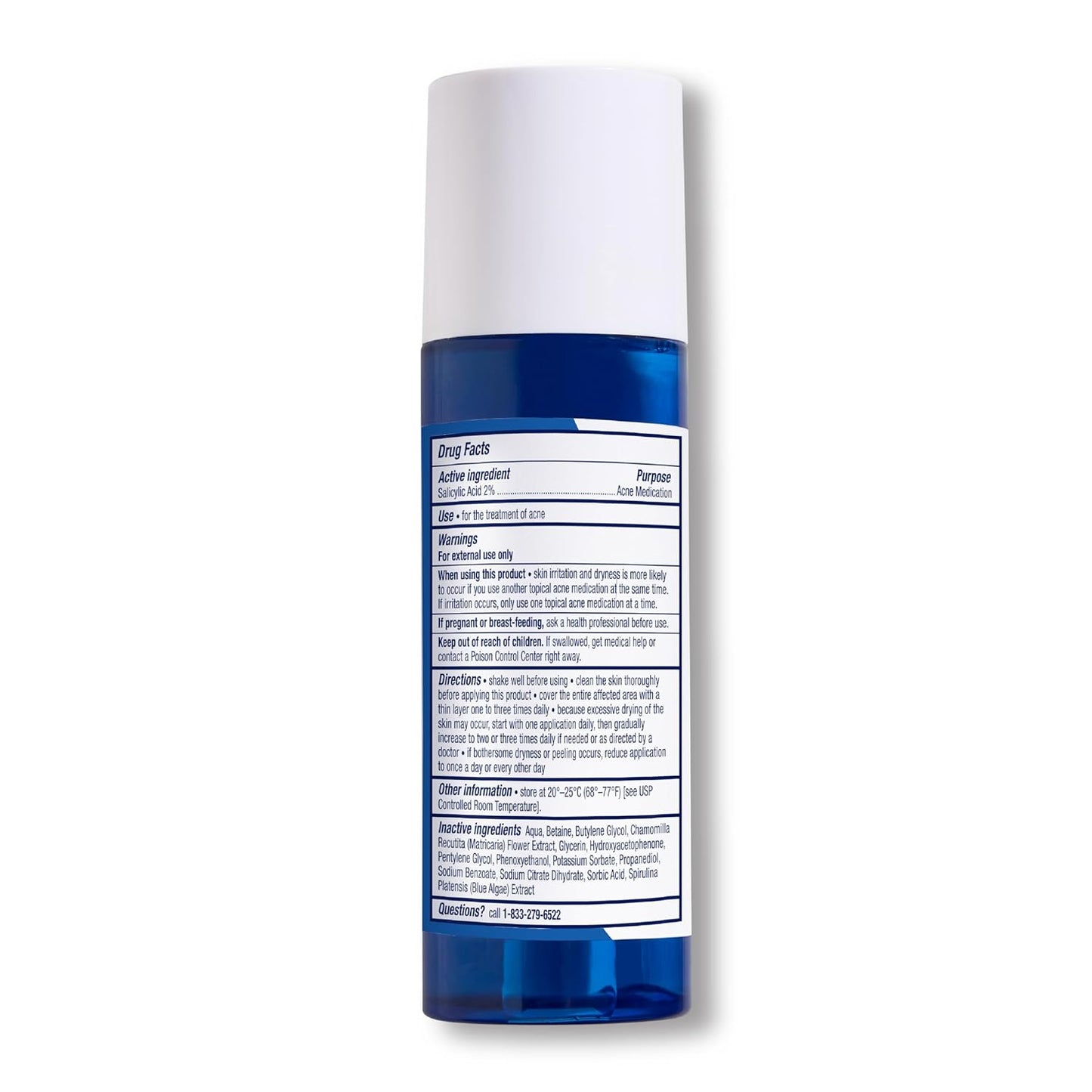 PanOxyl Clarifying Exfoliant with 2% Salicylic Acid, BHA Liquid Exfoliant for Face, Unclogs, Minimizes Appearance of Pores, Blue Algae and Antioxidants Help Calm Redness, For Acne Prone Skin, 4 fl oz