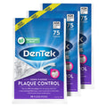 DenTek Cross Flosser Plaque Control Floss Picks, 75 Count, Pack of 3