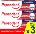 Pepsodent Complete Protection Toothpaste with Fluoride & Calcium, 75 ml (2.5 fl oz), Pack of 3