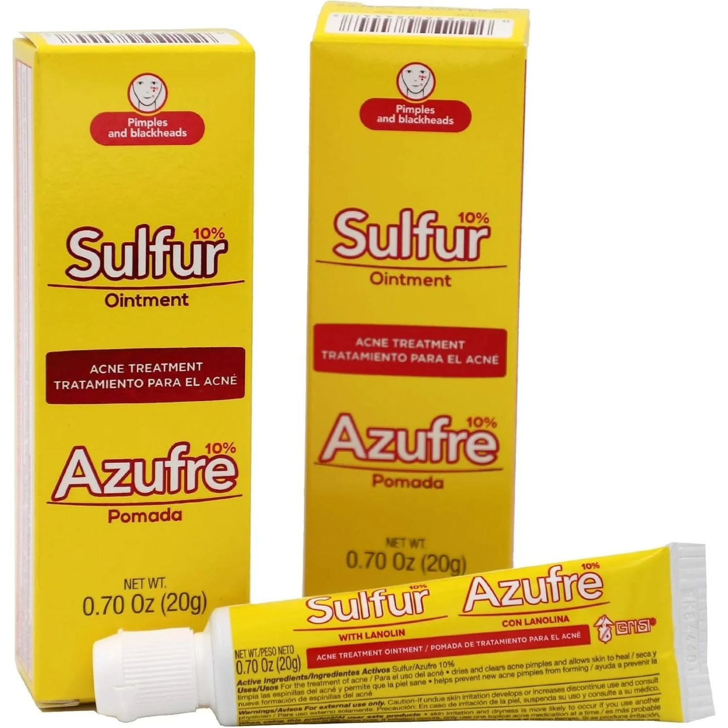 Sulfur Ointment with 10% Sulfur, Assists You in Treating Pimples, Blackheads or Blemishes, Acne Treatment, 2 Count - USA in UK