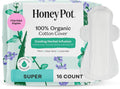 The Honey Pot Company Organic Super Herbal-Infused Pads with Wings 16 Count