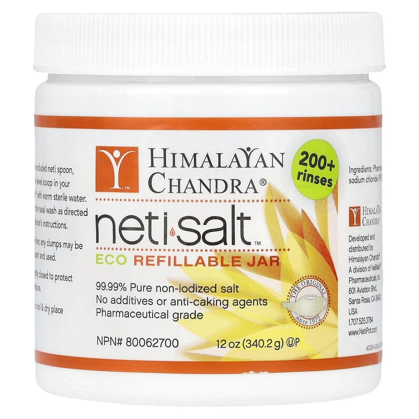 Himalayan Institute Neti Pot Salt Jar, 12 Ounce