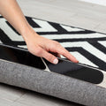 Gorilla Grip Extra Long Rug Grippers for Hard Floors, 12 Pack, Black