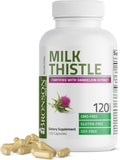 Bronson Milk Thistle Silymarin Marianum and Dandelion Extract, 120 Capsules