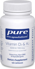 Pure Encapsulations Vitamin D3 & K2, 120 Capsules