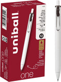 uni-ball One Retractable Gel Pens, 0.38mm Ultra Micro, Black, 12 Count