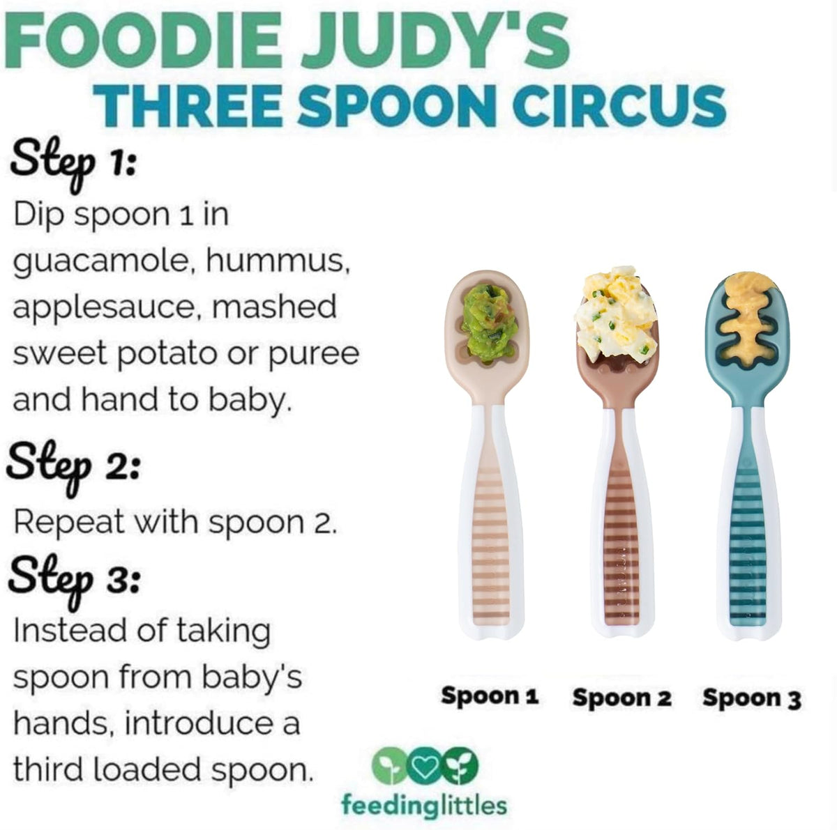 NumNum Feeding Littles Baby Spoons for 6 Months+, 3-Pack Neutrals - view 6