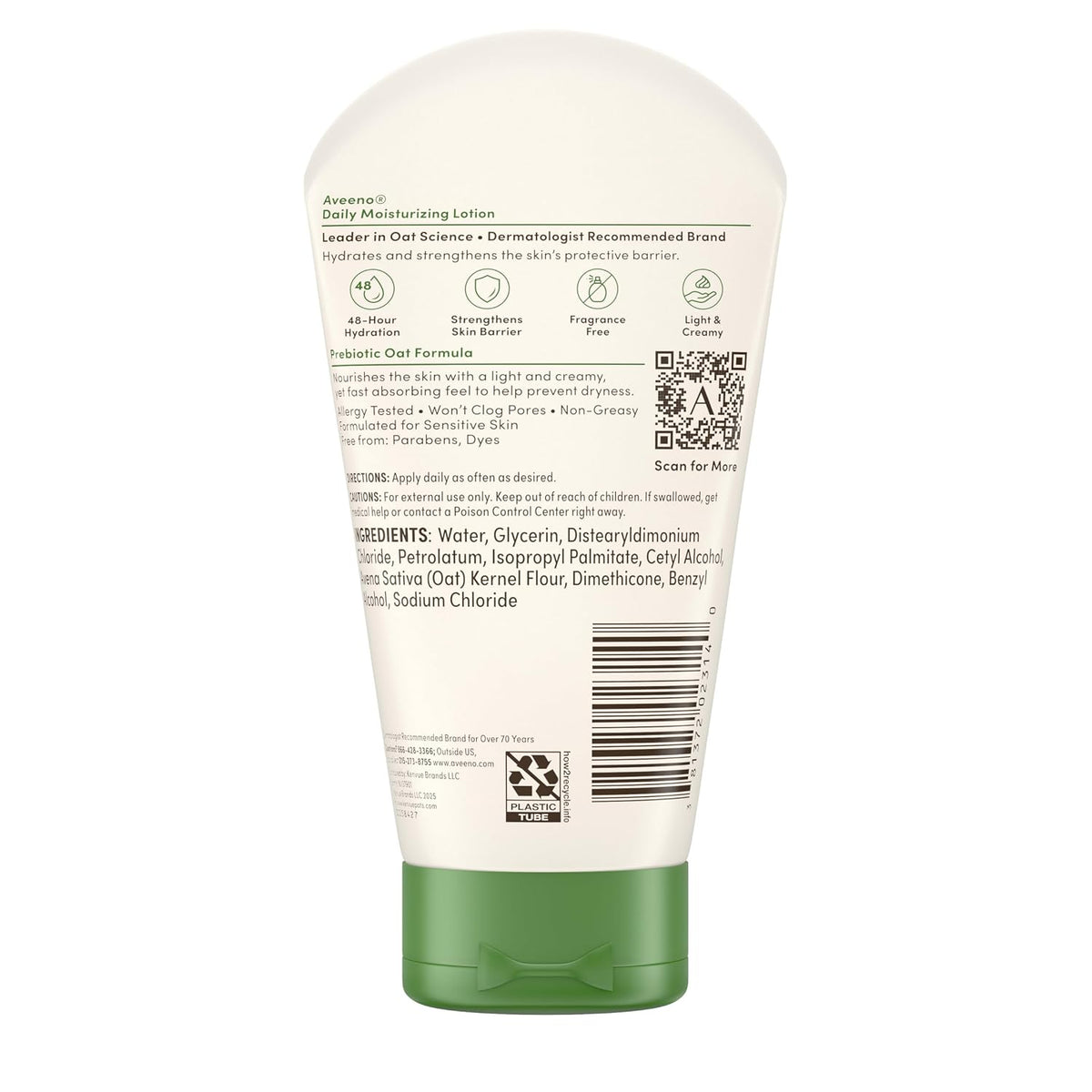 Aveeno Daily Moisturizing Body Lotion, Fragrance-Free, 5 oz - view 6
