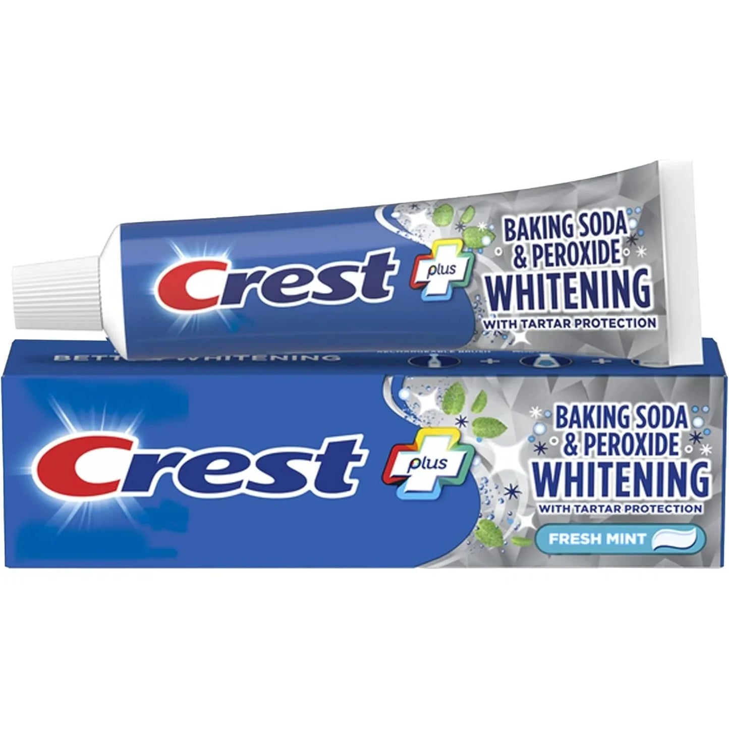Crest Baking Soda & Peroxide Whitening Toothpaste with Tartar Protection, Fresh Mint 4.2 oz (119) - Pack of 2 - USA in UK
