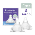 Lansinoh NaturalWave Baby Bottle Teats, Slow Flow (S), 2 Count
