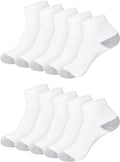 Hanes Women’s Value Ankle Soft Moisture-Wicking Socks, White, 5-9 US, Pack of 10
