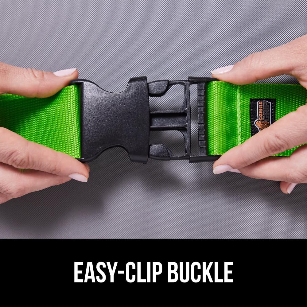 Gorilla Grip Heavy Duty Luggage Straps, 2 Pack, Green - view 6