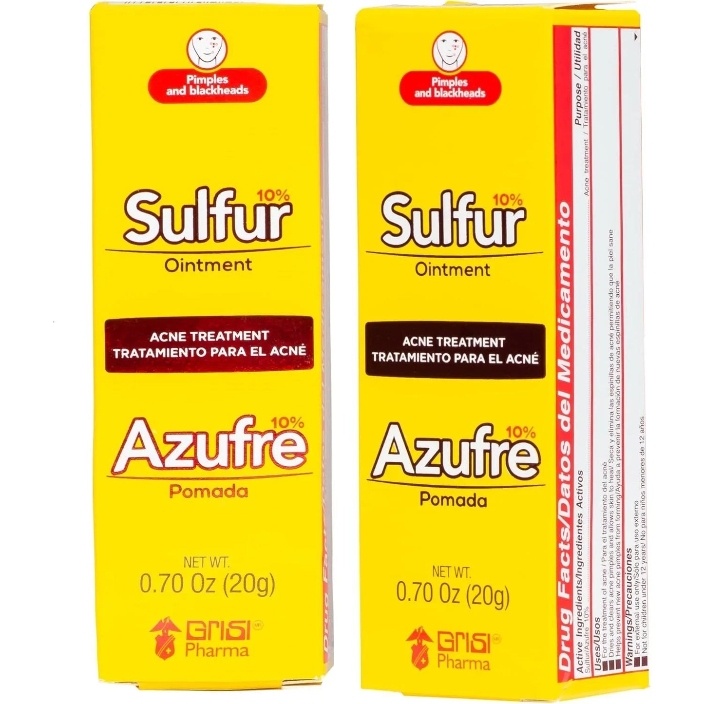 Sulfur Ointment with 10% Sulfur, Assists You in Treating Pimples, Blackheads or Blemishes, Acne Treatment, 2 Count - USA in UK