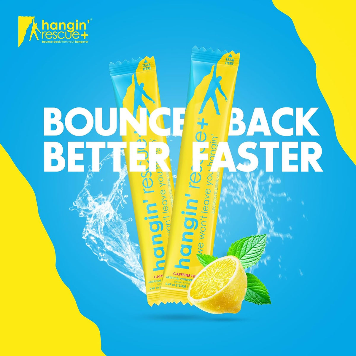 Hangin' Rescue+ Electrolyte Drink Mix Original, 12 Sachets - view 6