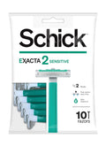 Schick Exacta2 Sensitive Disposable Razors, 10 Count