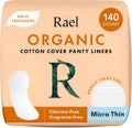 Rael Organic Cotton Cover Panty Liners, Micro Thin, 140 Count