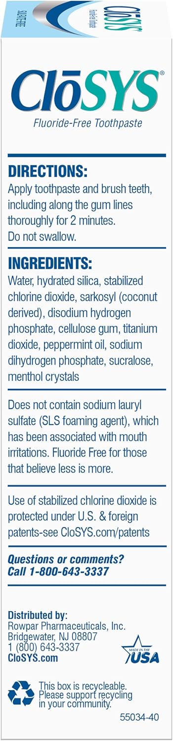 CloSYS Fluoride Free Toothpaste, 3.4 oz - view 6