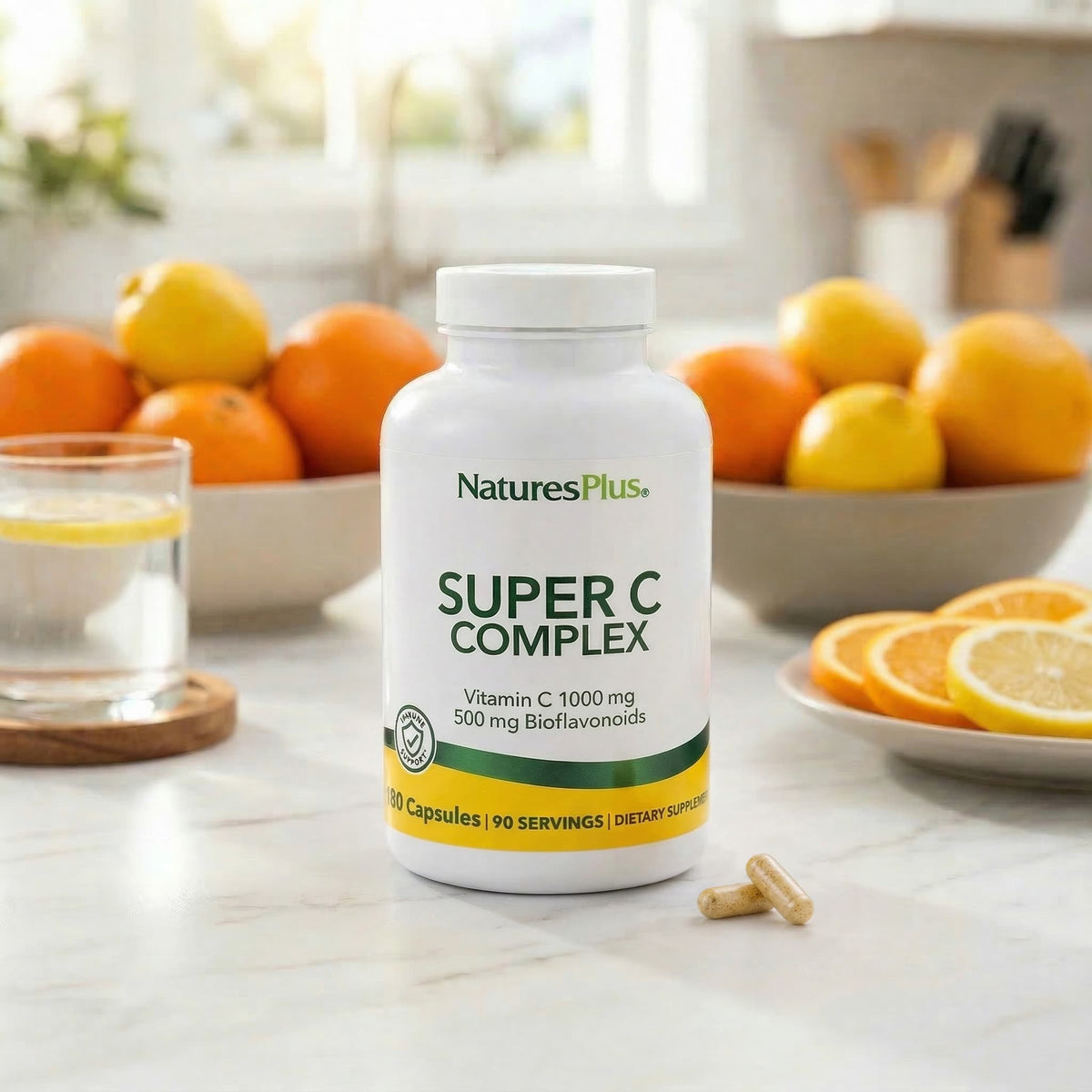 NaturesPlus Super C Complex, 180 Capsules - view 5