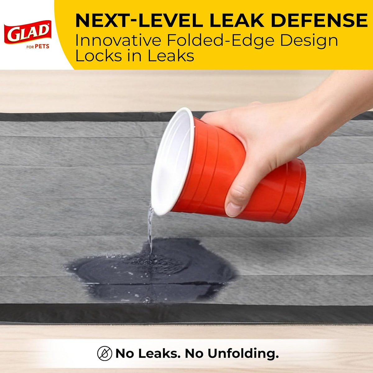 Glad for Pets Activated Carbon Dog Pee Pads, Large, 100 Count - view 6