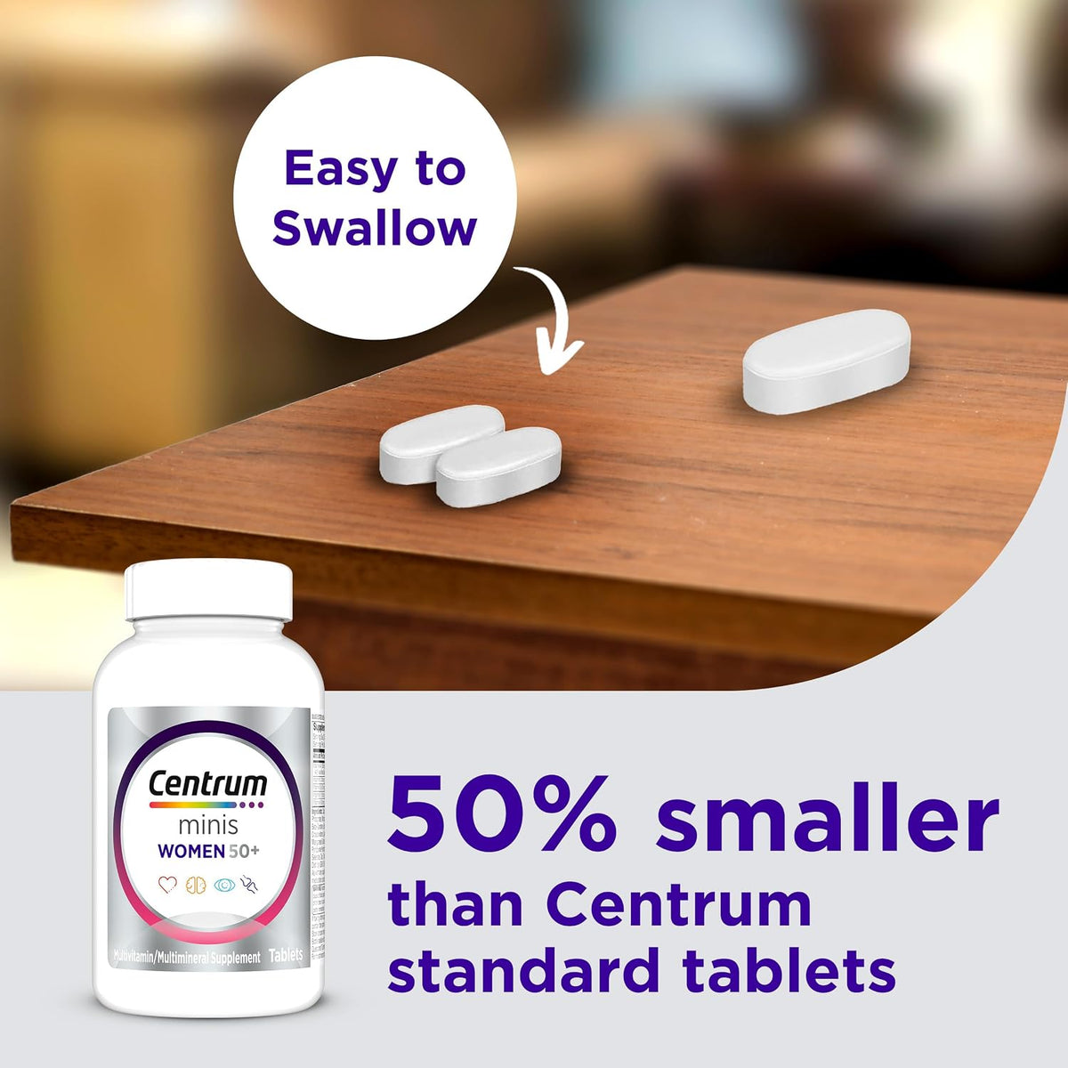 Centrum Minis Silver Women's Multivitamin, Women 50 and Over, 280 Tablets - view 6