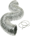 GE Flexible 4-Ply Aluminium Dryer Vent Duct 4 inch x 8 feet with Clamps